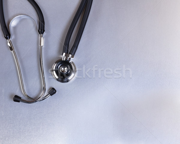 Medical stethoscope on stainless steel table  Stock photo © tab62