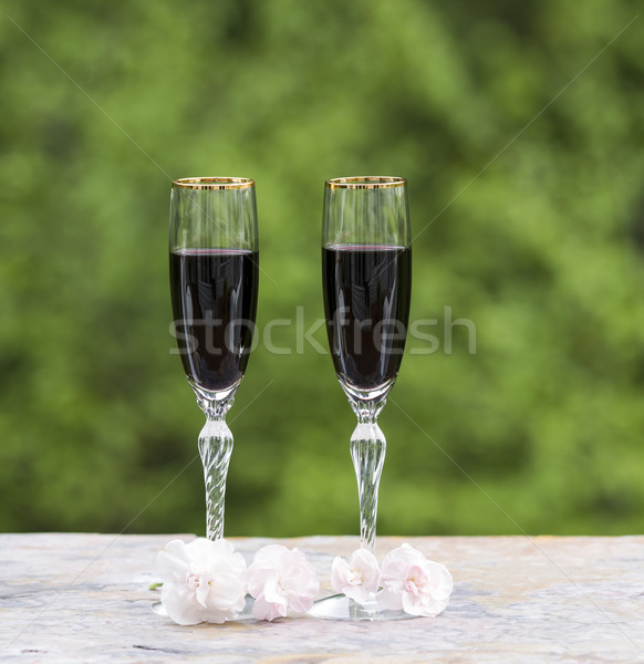 Two Wine Glass out doors Stock photo © tab62