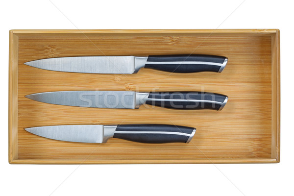 Yeni ahşap mutfak temizlemek bıçak Stok fotoğraf © tab62