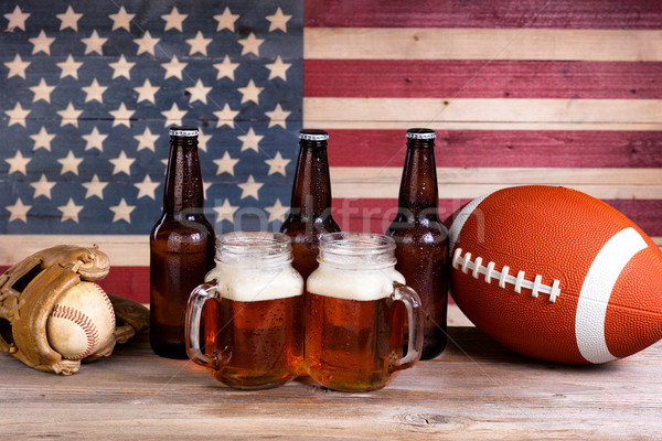 Beer and sports stuff for the holiday season Stock photo © tab62
