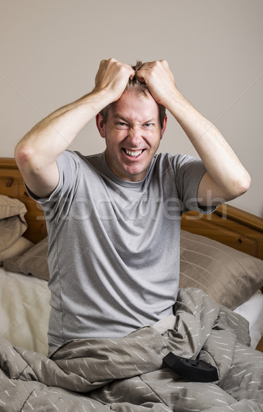 Mature man frustrated at Monday Morning Wake Up  Stock photo © tab62