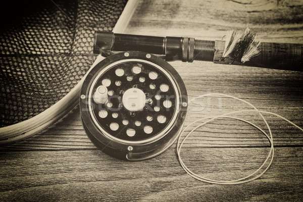 Vintage traditional trout fishing equipment  Stock photo © tab62