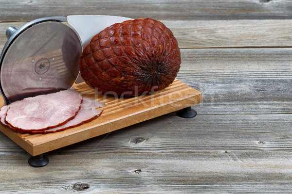 Meat Slicer with Smoked Ham  Stock photo © tab62