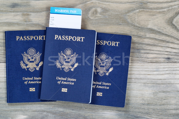 United States Passports on aged wood Stock photo © tab62