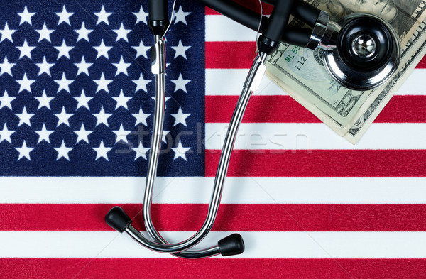 финансовых медицинской стетоскоп деньги блок Соединенные Штаты Сток-фото © tab62