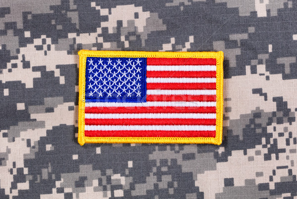 USA Flag patch with battle dress uniform  Stock photo © tab62