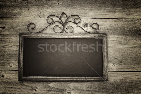 vintage chalkboard on rusitc wood Stock photo © tab62