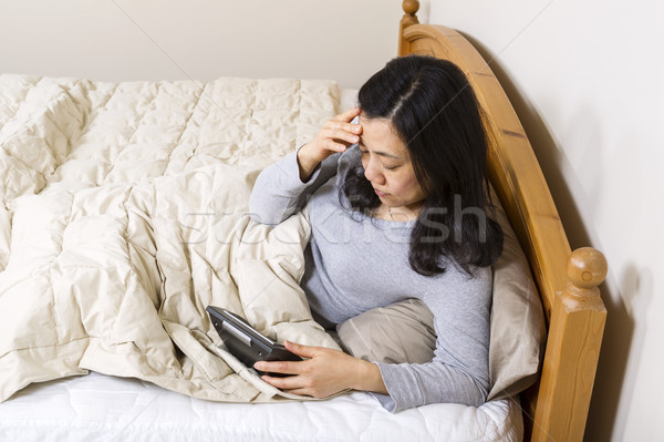 Stock photo: Mature woman cannot sleep