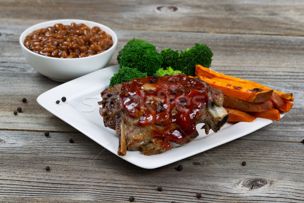 BBQ Ribs with side dishes Stock photo © tab62