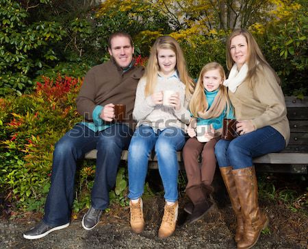 Familie Zeit Park Herbstsaison Foto alle Stock foto © tab62