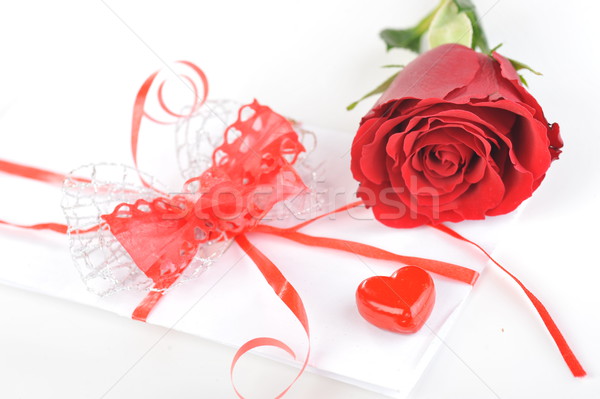  rose and letter Stock photo © taden