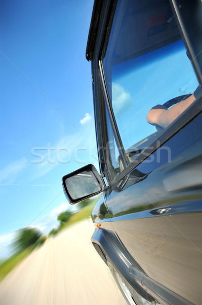 鄉村 道路 駕駛 汽車 天空 美女 商業照片 © taden