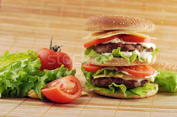 hamburger with cutlet Stock photo © taden