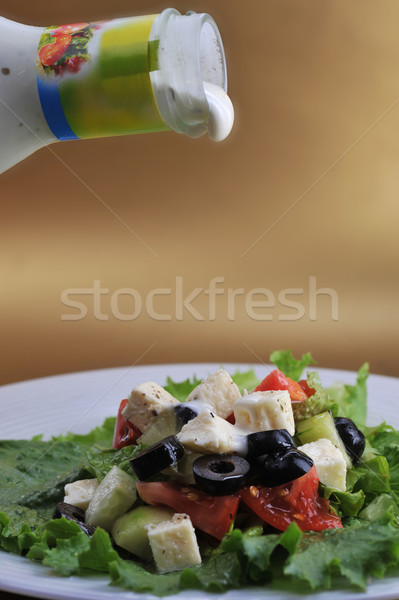 Verse groenten tuin restaurant kip Stockfoto © taden