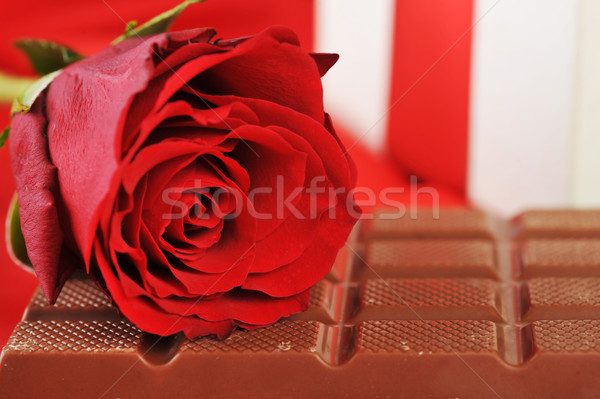 gift and chocolate  Stock photo © taden