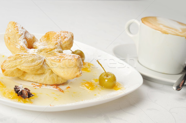 cake  with  syrup and coffee Stock photo © taden