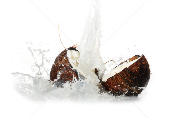Stock photo: cracked coconut