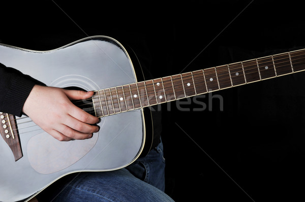 man playing on guitar Stock photo © taden