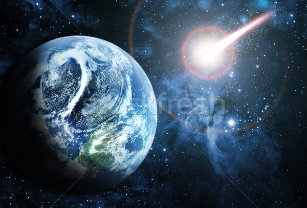 Frumos roşu planetă spaţiu afaceri glob Imagine de stoc © taden