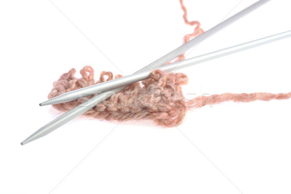 Stock photo: knitting stuff close up 