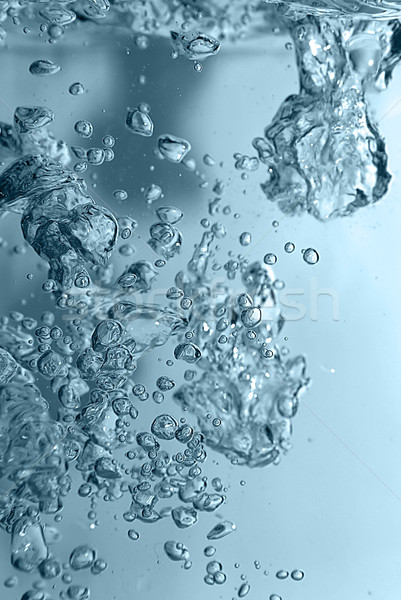 Stock photo: bubbles in a water close up