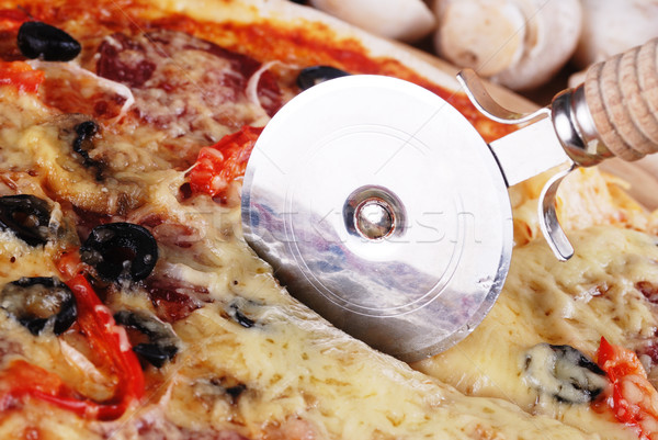 Foto stock: Saboroso · pizza · fresco · diferente · ingredientes