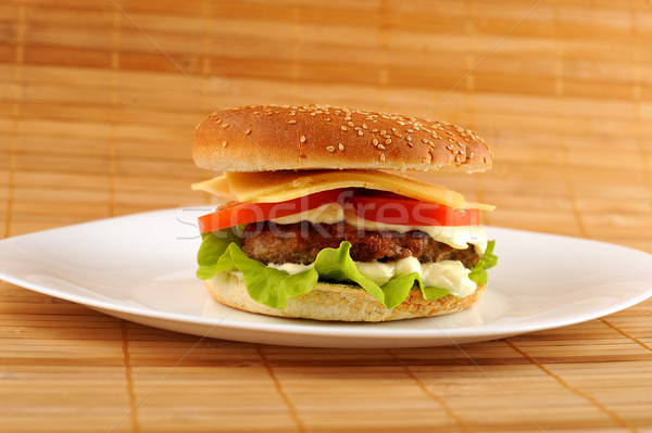 hamburger with cutlet Stock photo © taden