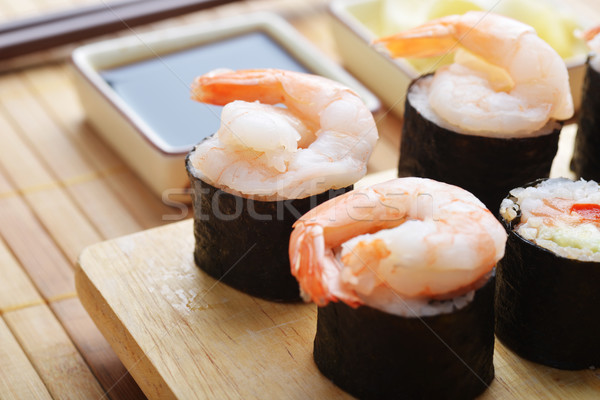 Frescos sushi sabroso placa Foto stock © taden