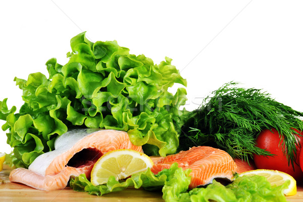 pieces of  salmon Stock photo © taden