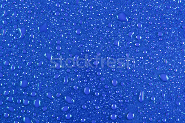 water drops on blue Stock photo © taden