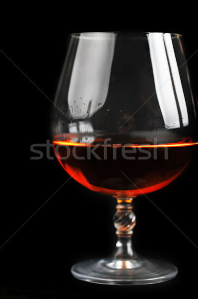 Brandy vidrio elegante negro vino beber Foto stock © taden