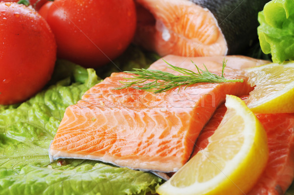 pieces of  salmon Stock photo © taden