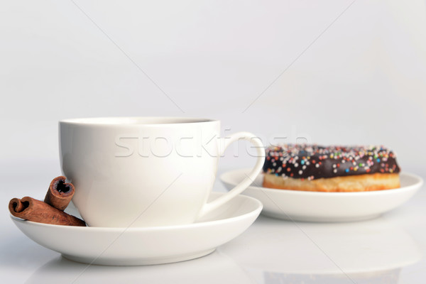 Кубок кофе Sweet пончик шоколадом Сток-фото © taden