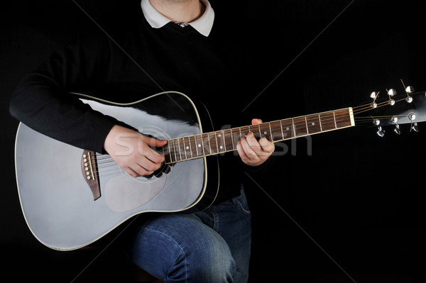 man playing on guitar Stock photo © taden