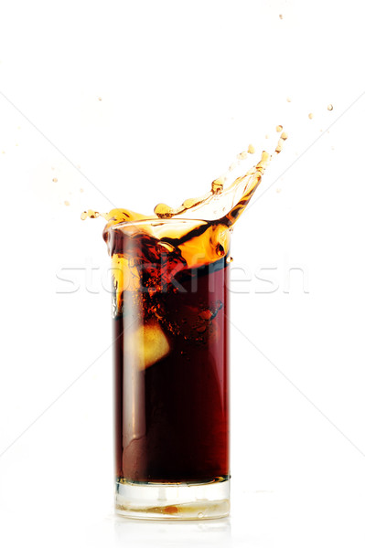 Lodu krople cola żywności tle Zdjęcia stock © taden