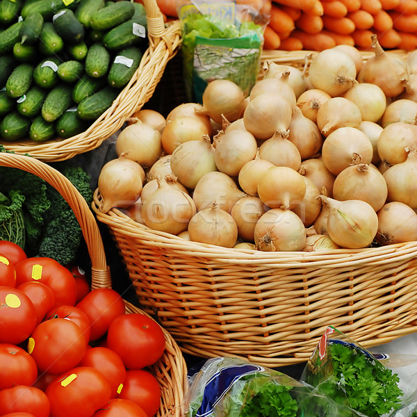 Zdjęcia stock: Wiele · inny · ekologiczny · warzyw · rynku · tabeli