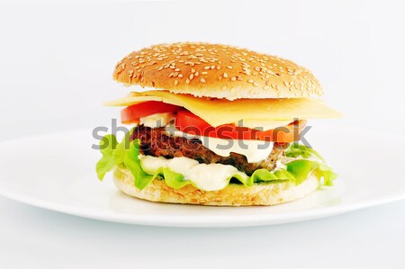 hamburger with cutlet Stock photo © taden