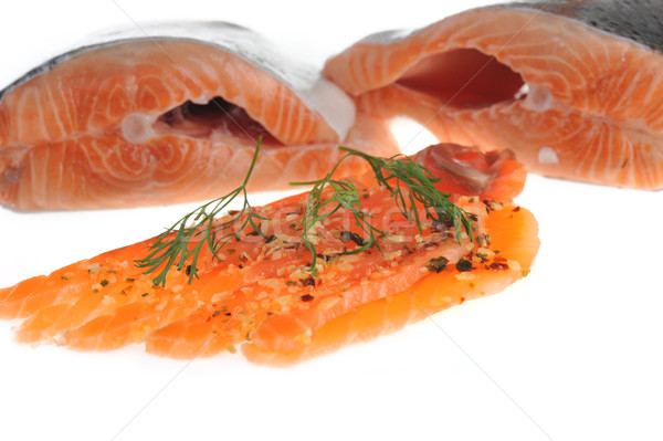 pieces of  salmon Stock photo © taden