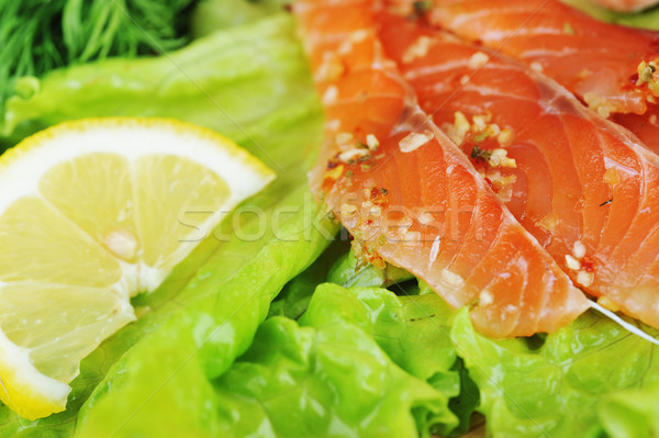 pieces of  salmon Stock photo © taden