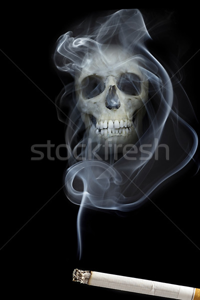 scull in smoke Stock photo © taden