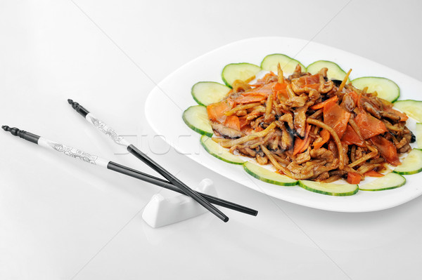 Stock foto: Chinesisches · Essen · Platte · Essen · Ei