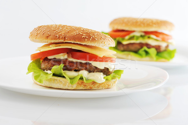 hamburger with cutlet Stock photo © taden