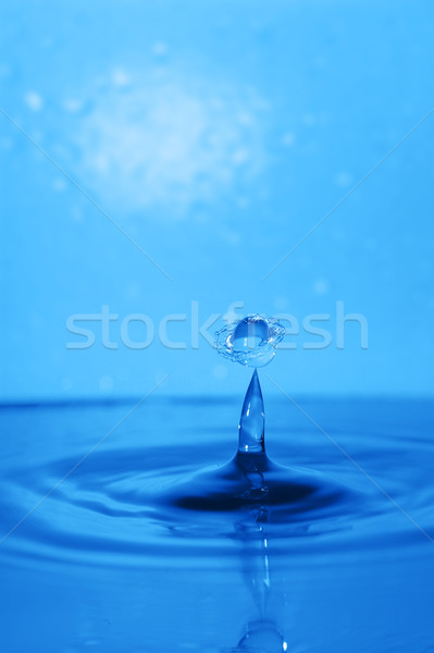 Gota de água gotas aterrissagem superfície da água suspenso tempo Foto stock © taden