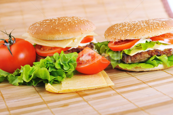 hamburger with cutlet Stock photo © taden