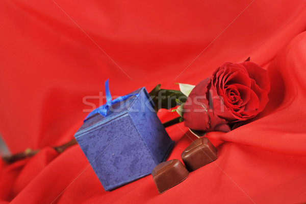 gift and chocolate  Stock photo © taden