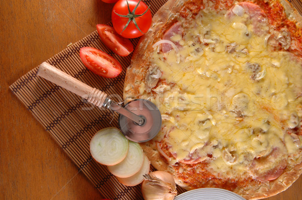 Pizza mesa listo verde queso Foto stock © taden