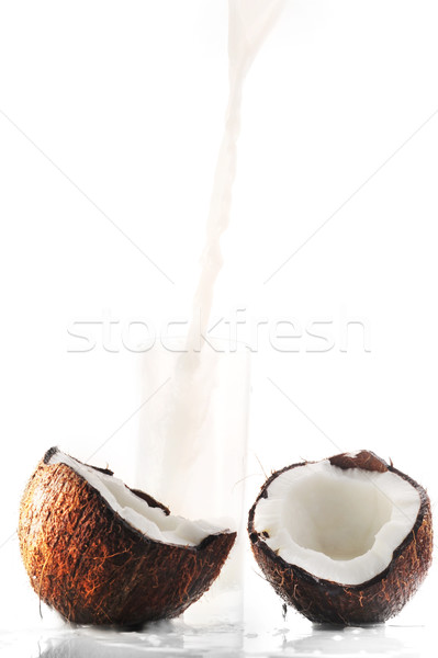 Coconut milk  in glass  Stock photo © taden