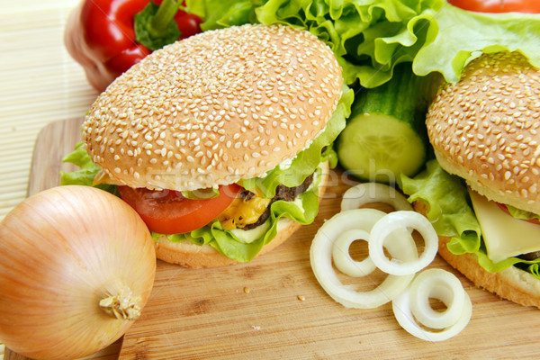 Tasty hamburger Stock photo © taden