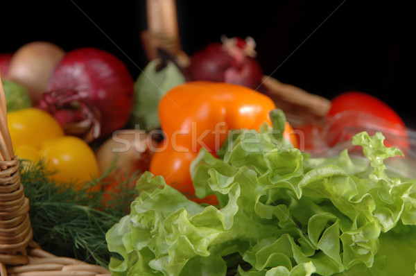 Gemüse legen schwarz Essen Gesundheit orange Stock foto © taden