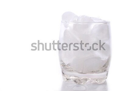 üveg tele jég izolált fehér italok Stock fotó © taden